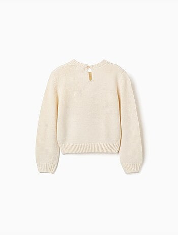 Maglione con ricamo floreale