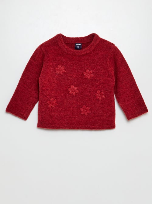 Maglione con ricamo floreale - Kiabi