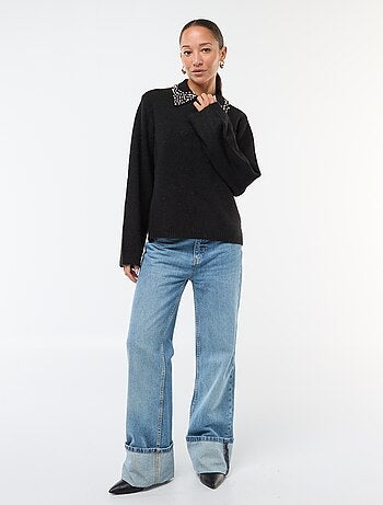 Maglione con scollatura perlata 'JDY'