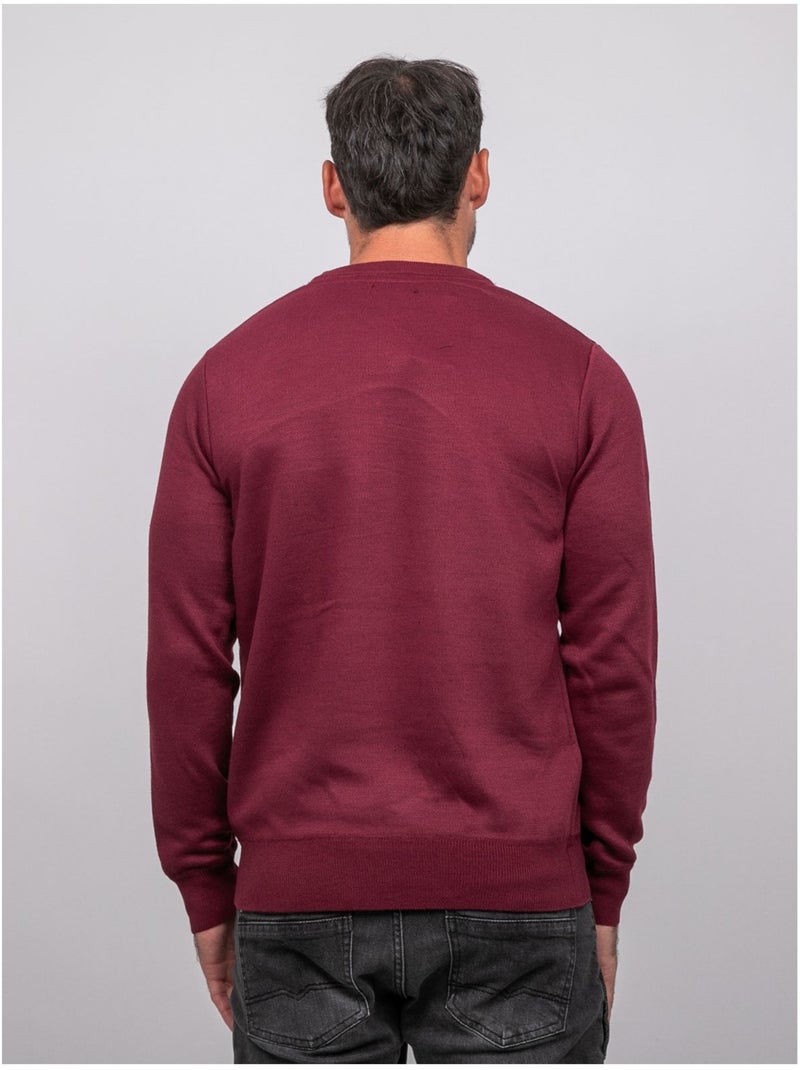Maglione con scollo a v lamboise Bordeaux - Kiabi