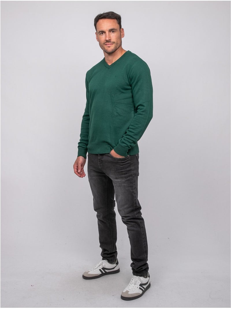 Maglione con scollo a v lamboise Verde - Kiabi