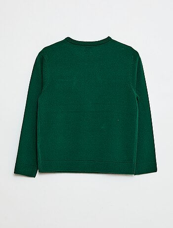 Maglione con stampa 'Babbo Natale' a girocollo