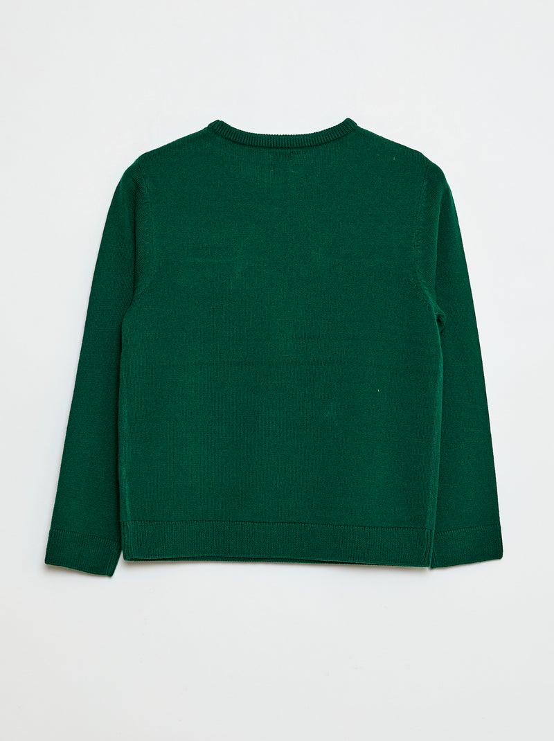 Maglione con stampa 'Babbo Natale' a girocollo Verde - Kiabi