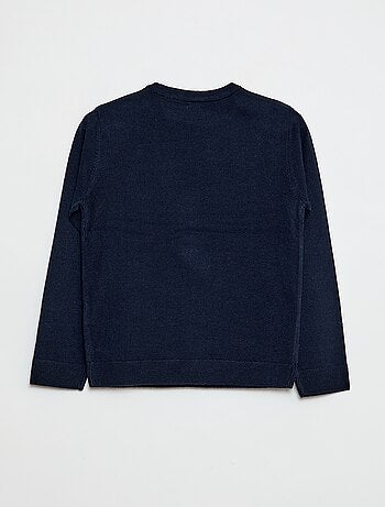 Maglione con stampa 'cervo' + pon pon