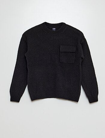 Maglione con tasca con patta