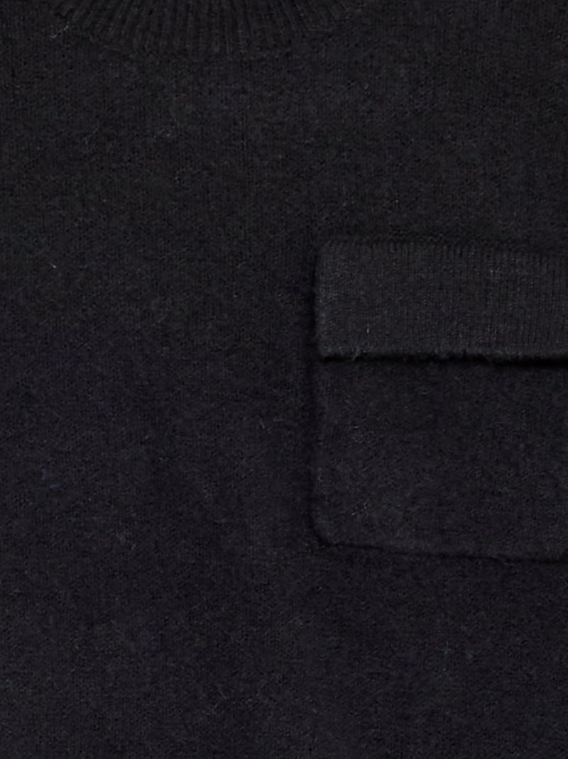 Maglione con tasca con patta NERO - Kiabi