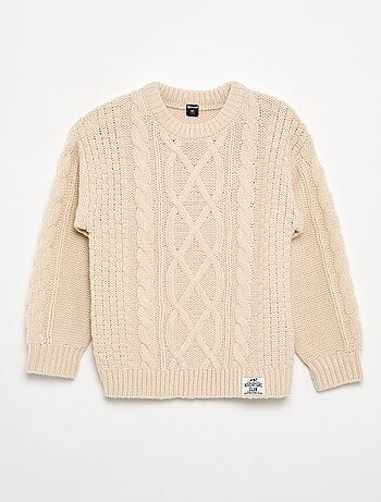 Maglione con trecce