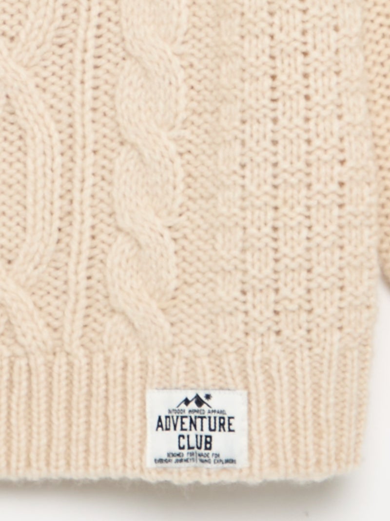 Maglione con trecce Beige - Kiabi