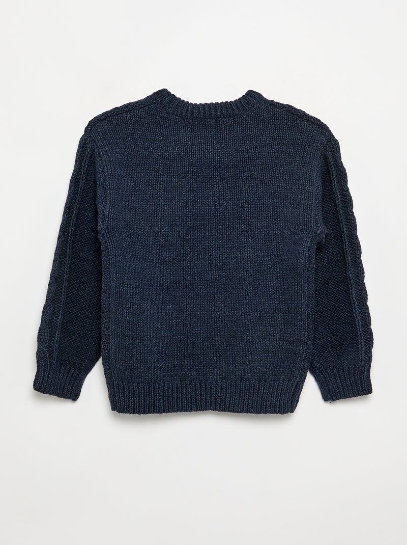 Maglione con trecce Blu - Kiabi