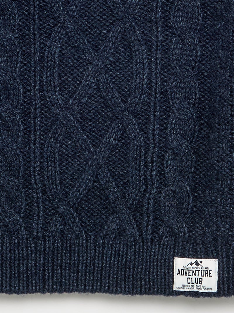 Maglione con trecce Blu - Kiabi