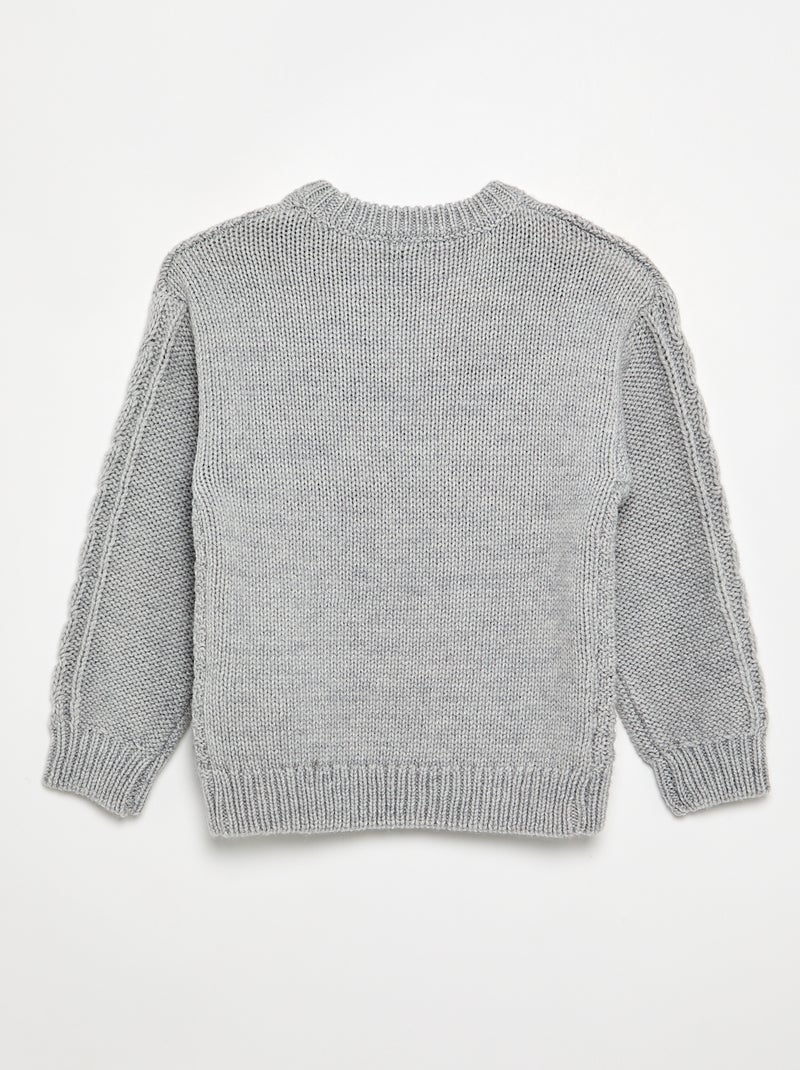 Maglione con trecce Grigio - Kiabi