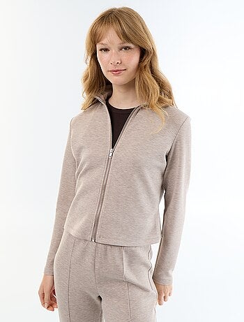 Maglione con zip e collo alto