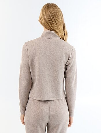 Maglione con zip e collo alto