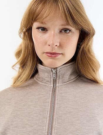 Maglione con zip e collo alto