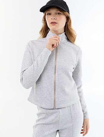 Maglione con zip e collo alto