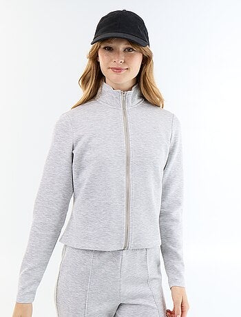 Maglione con zip e collo alto