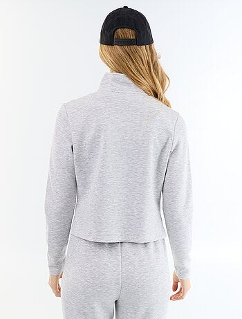 Maglione con zip e collo alto