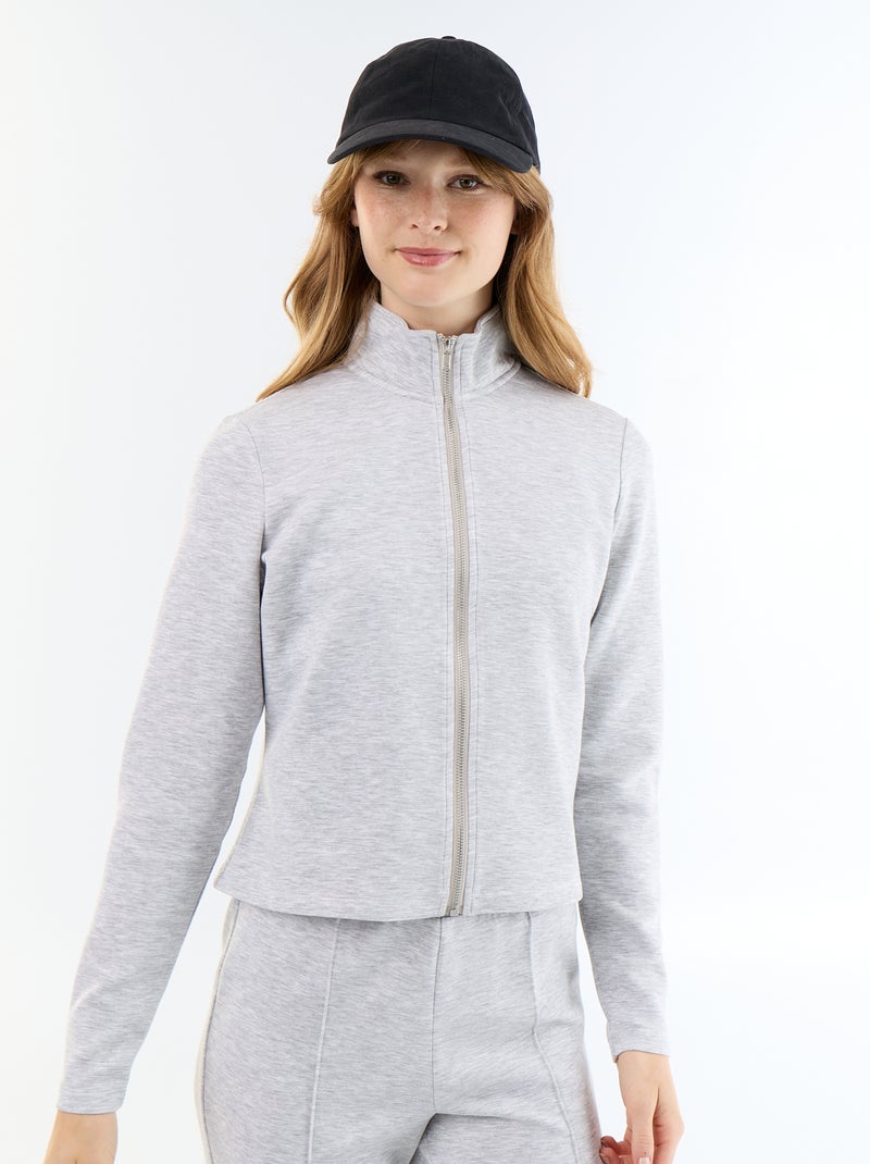 Maglione con zip e collo alto Grigio - Kiabi