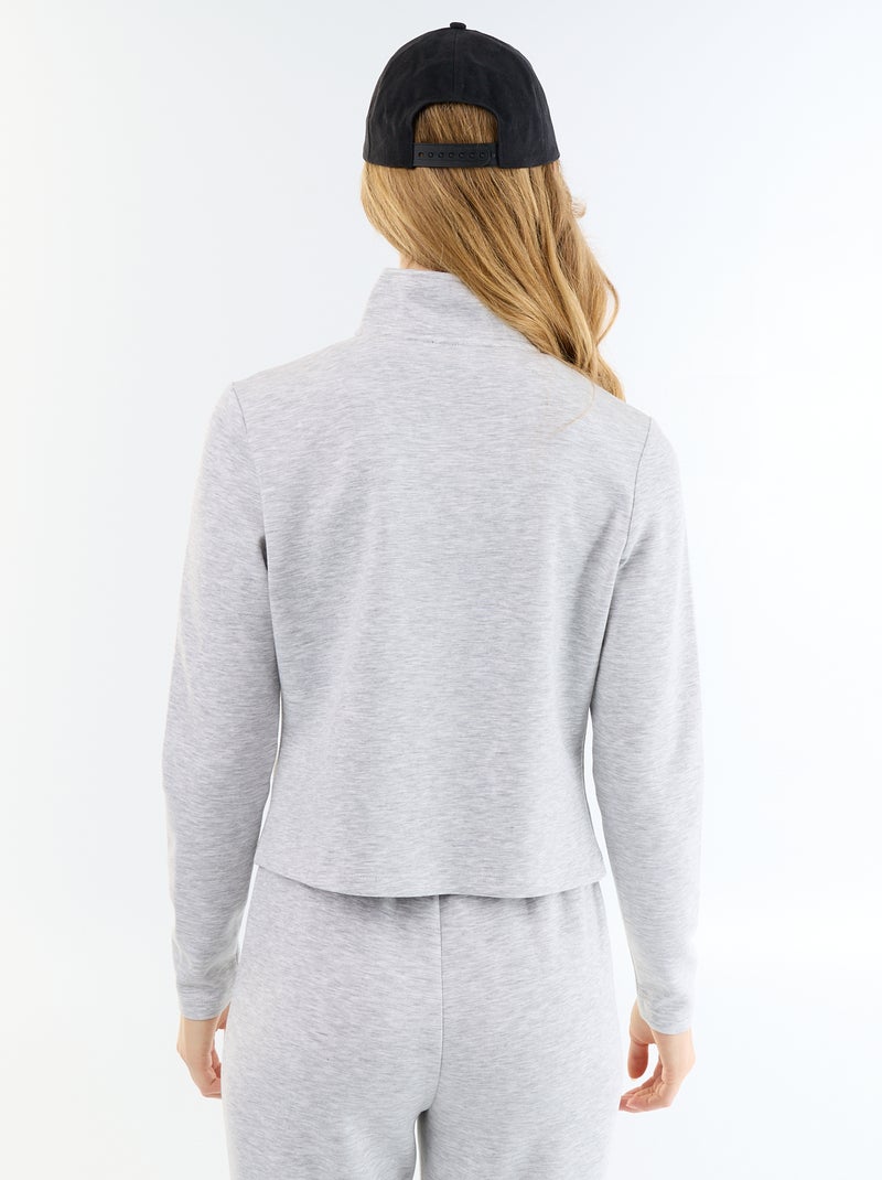 Maglione con zip e collo alto Grigio - Kiabi