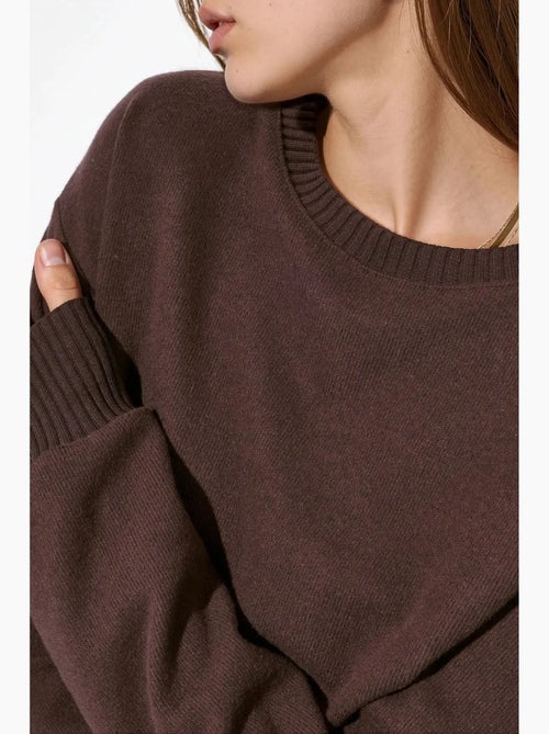 Maglione corto a coste da donna con girocollo busem - Kiabi Maglione corto a coste da donna con girocollo busem - Kiabi