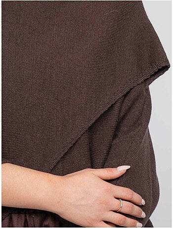 Maglione corto con fondo incrociato e maniche a pipistrello kendy