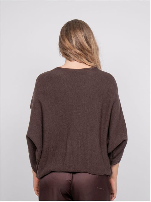 Maglione corto con fondo incrociato e maniche a pipistrello kendy - Kiabi Maglione corto con fondo incrociato e maniche a pipistrello kendy - Kiabi