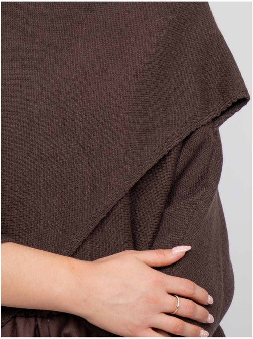 Maglione corto con fondo incrociato e maniche a pipistrello kendy - Kiabi Maglione corto con fondo incrociato e maniche a pipistrello kendy - Kiabi
