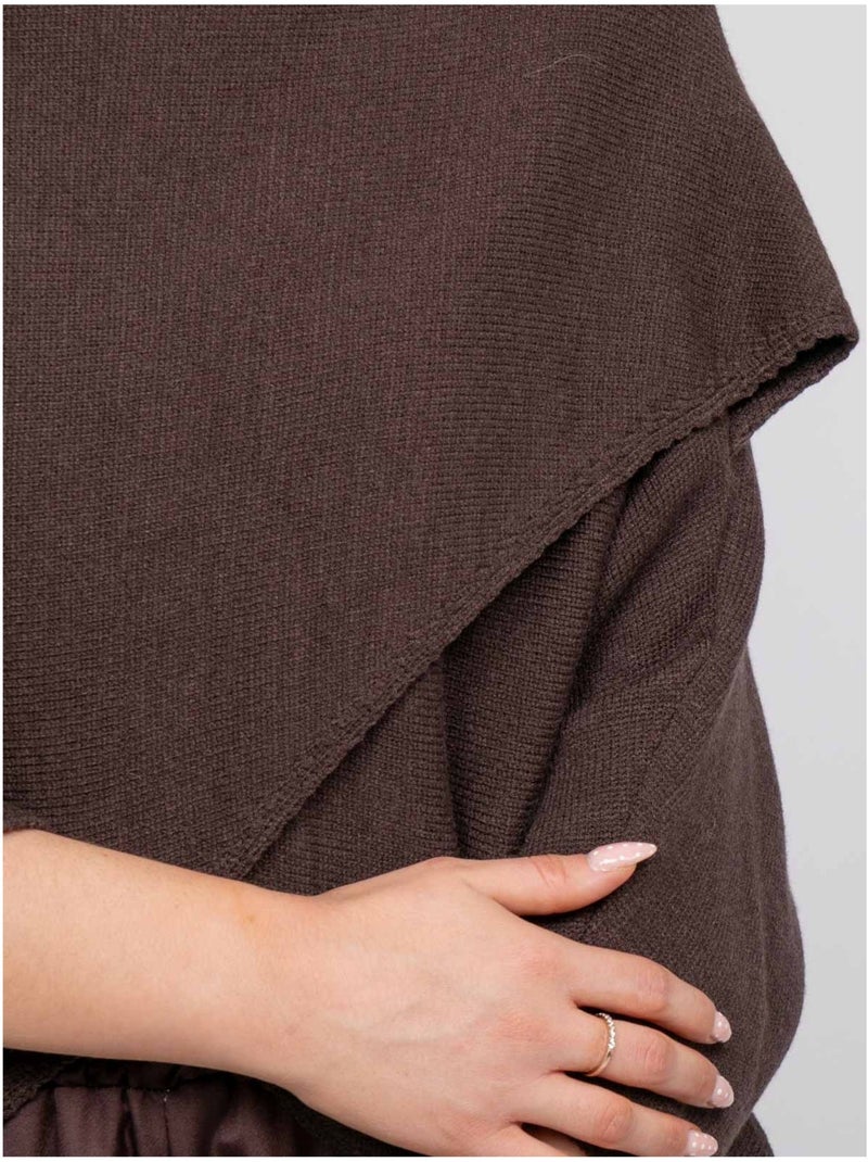 Maglione corto con fondo incrociato e maniche a pipistrello kendy Grigio - Kiabi