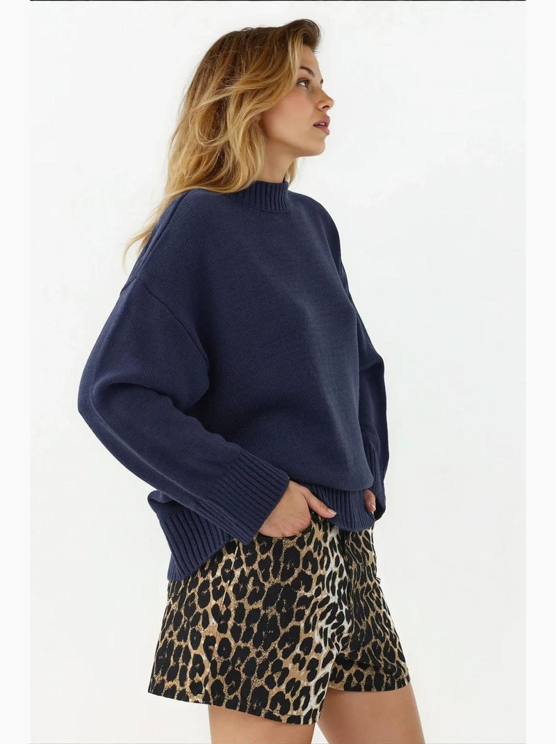 Maglione cozy con girocollo hiccup Blu notte - Kiabi