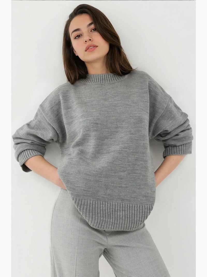 Maglione cozy con girocollo hiccup Grigio chiaro - Kiabi