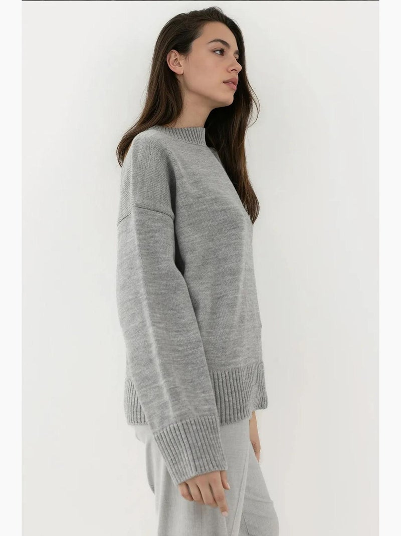 Maglione cozy con girocollo hiccup Grigio chiaro - Kiabi