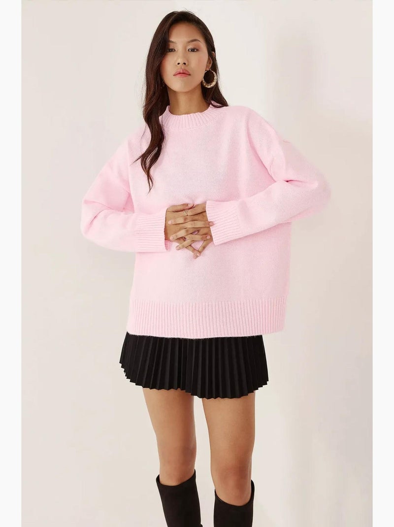 Maglione cozy con girocollo hiccup Rosa chiaro - Kiabi