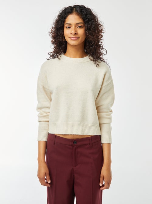 Maglione cropped in maglia morbida - Kiabi