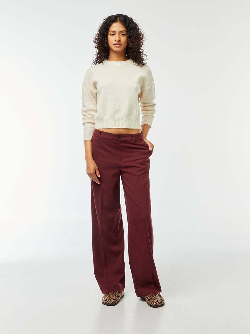 Maglione cropped in maglia morbida beige - Kiabi