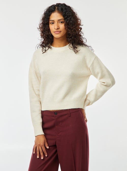 Maglione cropped in maglia morbida - Kiabi