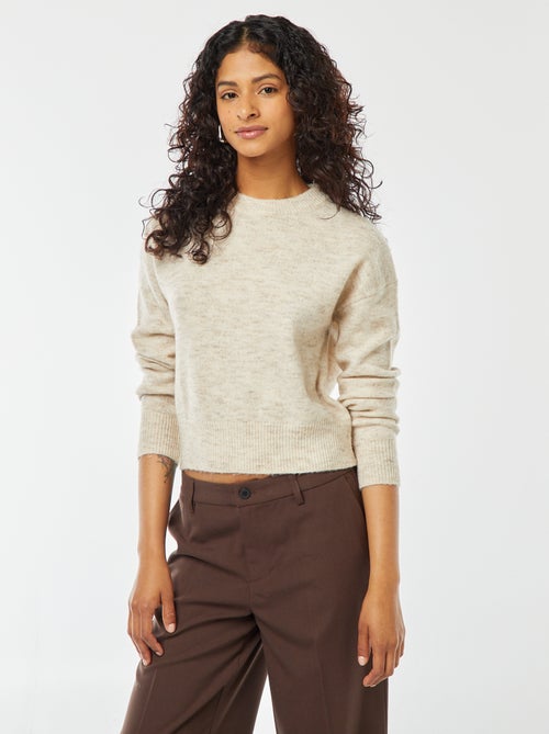 Maglione cropped in maglia morbida - Kiabi