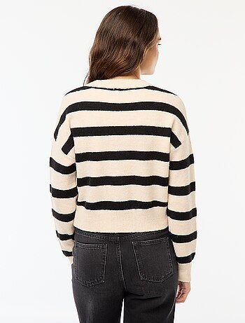Maglione cropped in maglia morbida