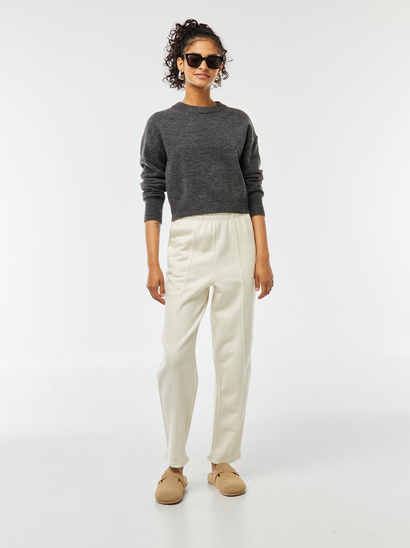 Maglione cropped in maglia morbida Grigio - Kiabi