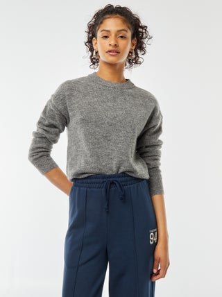 Maglione cropped in maglia morbida