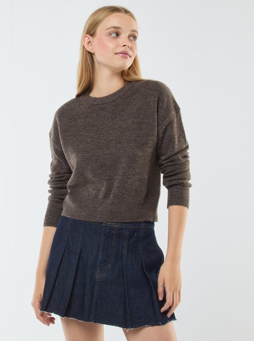 Maglione cropped in maglia morbida - Kiabi