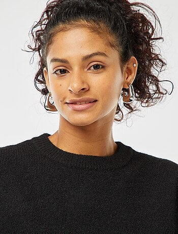 Maglione cropped in maglia morbida