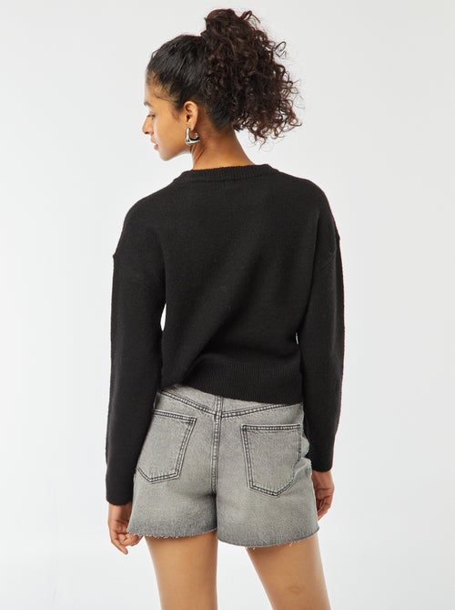 Maglione cropped in maglia morbida - Kiabi