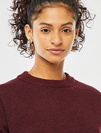 Maglione cropped in maglia morbida