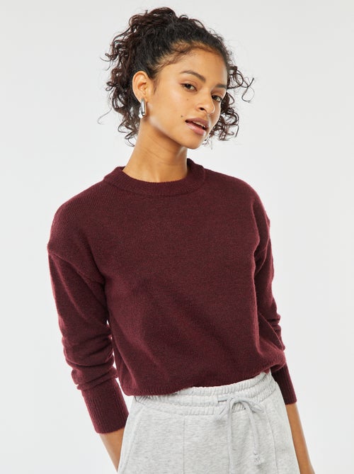 Maglione cropped in maglia morbida - Kiabi