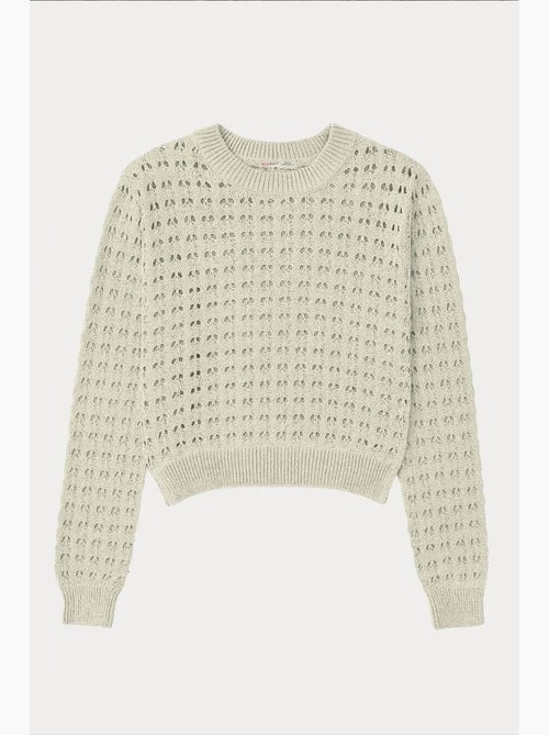 Maglione cropped relaxed in maglia testurizzata con girocollo mixray - Kiabi Maglione cropped relaxed in maglia testurizzata con girocollo mixray - Kiabi