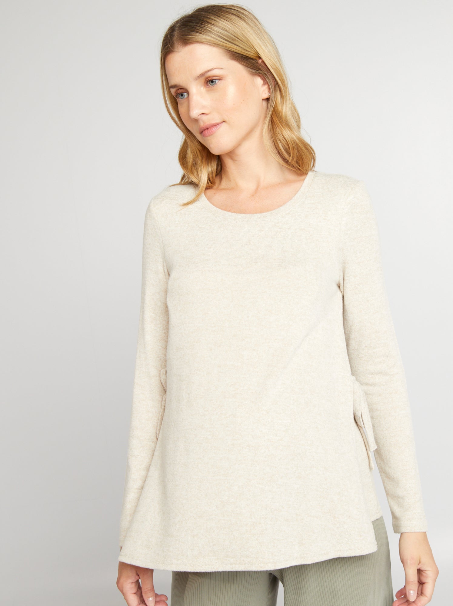 Maglione da allattamento in maglia soffice BEIGE Kiabi 18.00