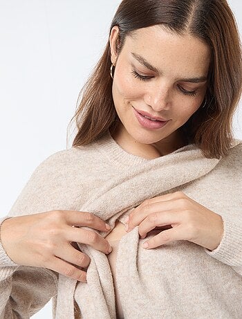Maglione da allattamento in maglia soffice