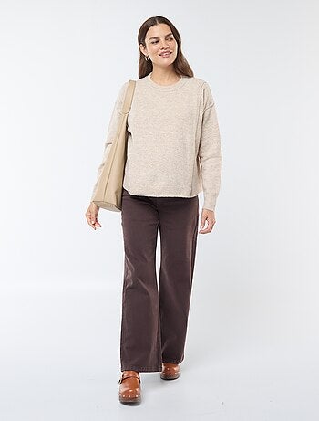 Maglione da allattamento in maglia soffice