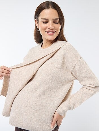 Maglione da allattamento in maglia soffice