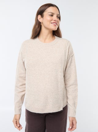 Maglione da allattamento in maglia soffice